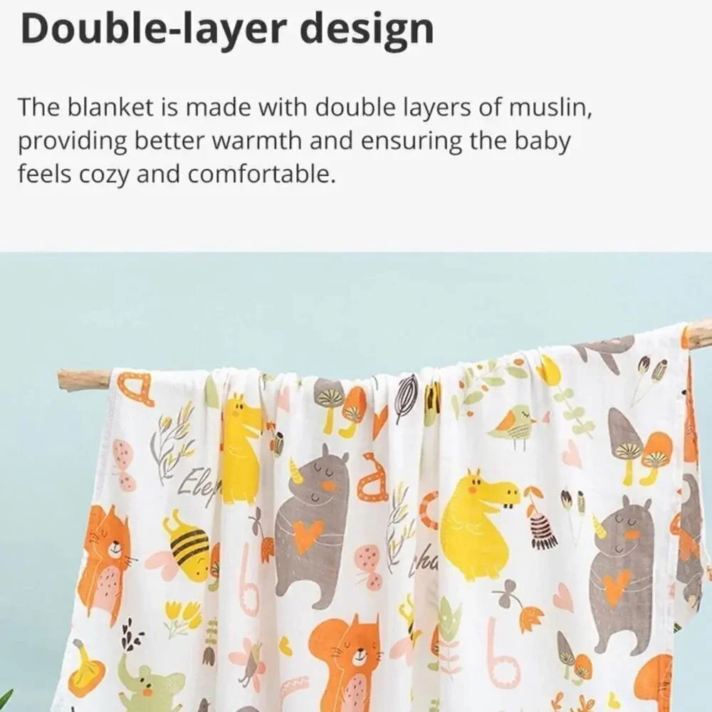 New double layer 100% cotton blanket